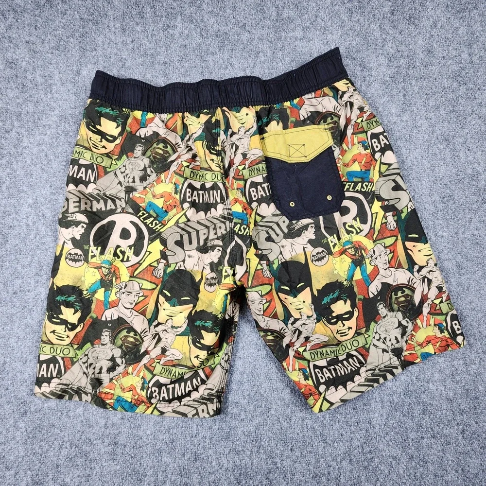 DC Comics Justice League Board Shorts Mens XL Batman Superman Flash Swim Trunks
